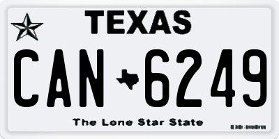 TX license plate CAN6249