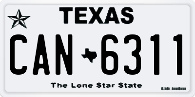 TX license plate CAN6311