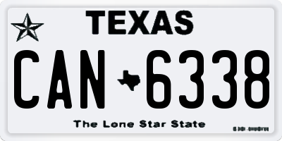 TX license plate CAN6338