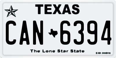 TX license plate CAN6394