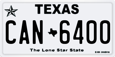 TX license plate CAN6400