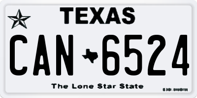 TX license plate CAN6524