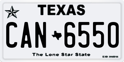 TX license plate CAN6550