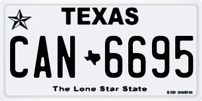 TX license plate CAN6695