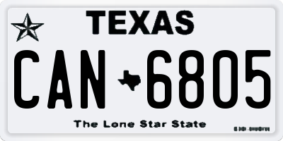 TX license plate CAN6805