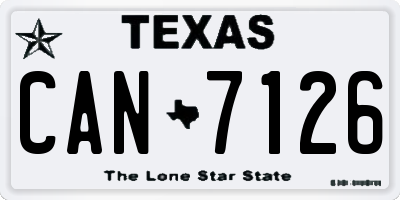 TX license plate CAN7126