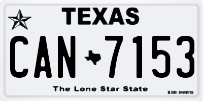 TX license plate CAN7153