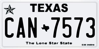 TX license plate CAN7573