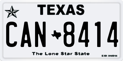 TX license plate CAN8414