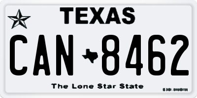 TX license plate CAN8462