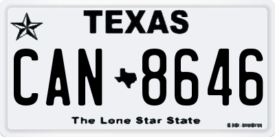 TX license plate CAN8646