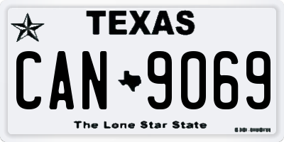 TX license plate CAN9069