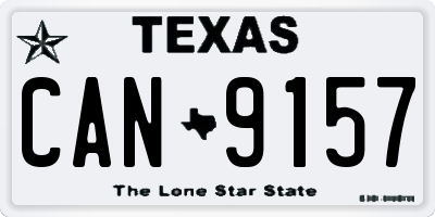 TX license plate CAN9157