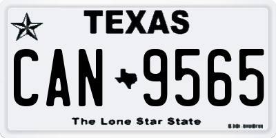 TX license plate CAN9565