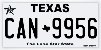 TX license plate CAN9956