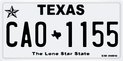 TX license plate CAO1155