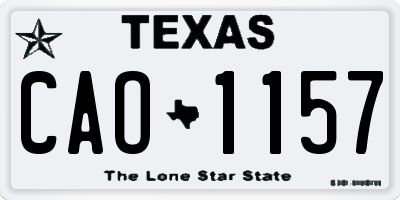 TX license plate CAO1157