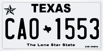 TX license plate CAO1553