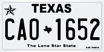 TX license plate CAO1652