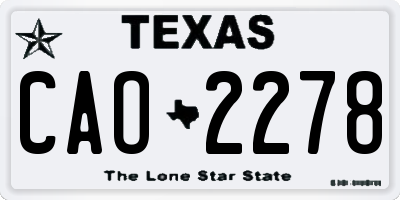 TX license plate CAO2278