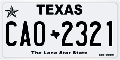 TX license plate CAO2321