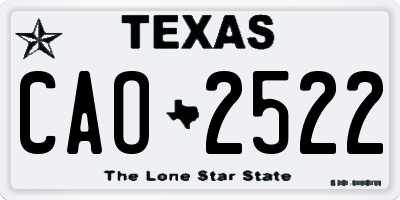 TX license plate CAO2522