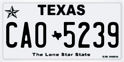 TX license plate CAO5239