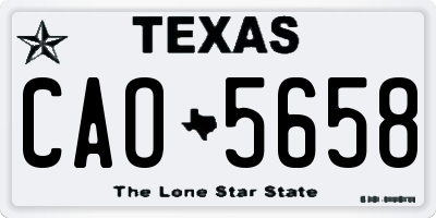 TX license plate CAO5658