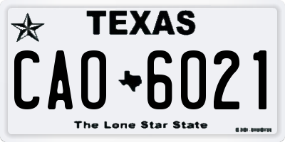 TX license plate CAO6021
