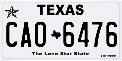 TX license plate CAO6476
