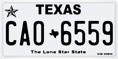 TX license plate CAO6559
