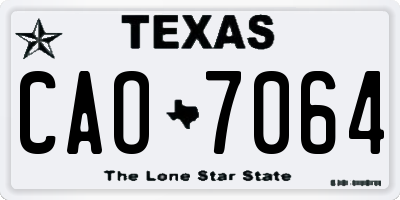 TX license plate CAO7064