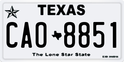 TX license plate CAO8851