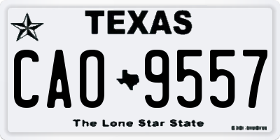 TX license plate CAO9557