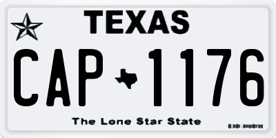 TX license plate CAP1176