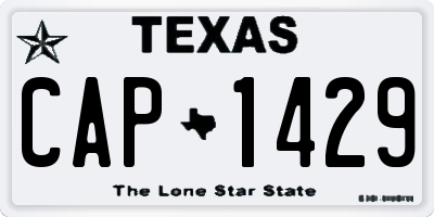TX license plate CAP1429