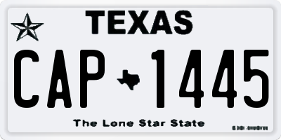 TX license plate CAP1445