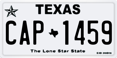 TX license plate CAP1459