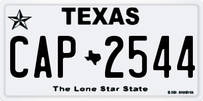 TX license plate CAP2544