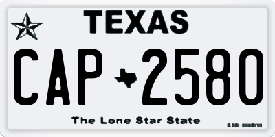 TX license plate CAP2580