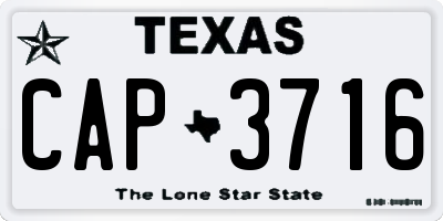 TX license plate CAP3716