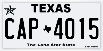 TX license plate CAP4015