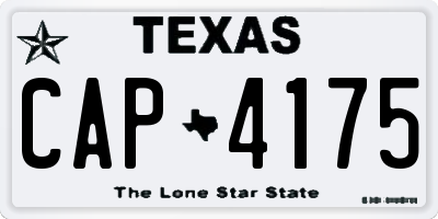 TX license plate CAP4175