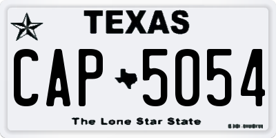 TX license plate CAP5054