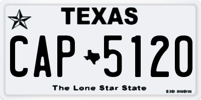 TX license plate CAP5120
