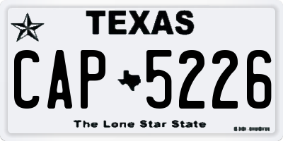 TX license plate CAP5226