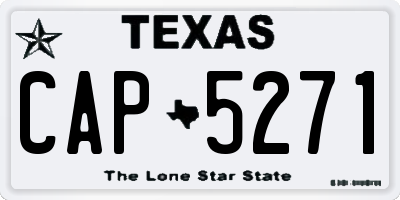 TX license plate CAP5271