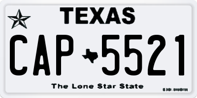 TX license plate CAP5521