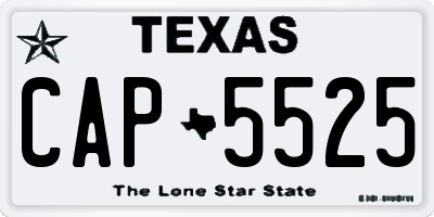 TX license plate CAP5525