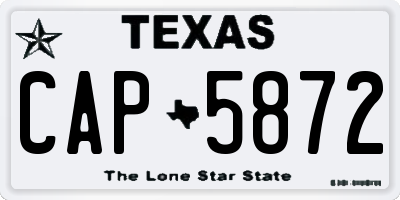 TX license plate CAP5872